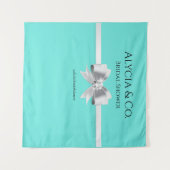 Bride & Co. Turquoise / Blauwgroen achtergrond & t Wandkleed (Voorkant (horizontaal))