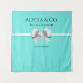 Bride & Co. Turquoise / Blauwgroen achtergrond & t Wandkleed (Voorkant)