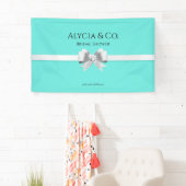 Bride & Co. Turquoise / Blauwgroen achtergrondbann Spandoek (Insitu)