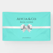 Bride & Co. Turquoise / Blauwgroen achtergrondbann Spandoek (Horizontaal)