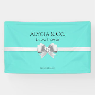 Bride & Co. Turquoise / Blauwgroen achtergrondbann Spandoek