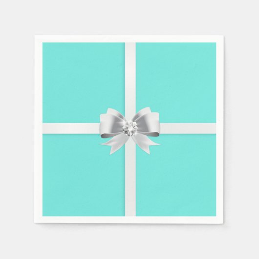 Bride & Co. Turquoise/Blauwgroen Borden van de Bri Servet (Voorkant)