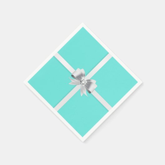 Bride & Co. Turquoise/Blauwgroen Borden van de Bri Servet (Hoek)