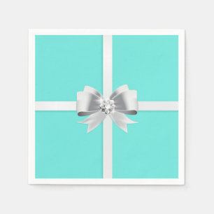 Bride & Co. Turquoise/Blauwgroen Bridal Party Napk Servet