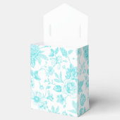 Bride & Co. Turquoise Bloemstuk Toile Persoonlijk Bedankdoosjes (Geopend)