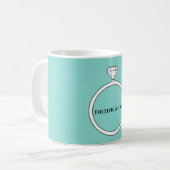 BRIDE & CO Verloving Diamond Ring Party Koffiemok (Voorkant links)