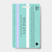 BRIDE CO VIP Diamond Tiara Party Badge (Back)