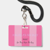 BRIDE & CO VIP Meisjesuitje-feest Entree Badge (Voorzijde met lanyard)