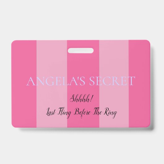 BRIDE & CO VIP Meisjesuitje-feest Entree Badge (Voorzijde)
