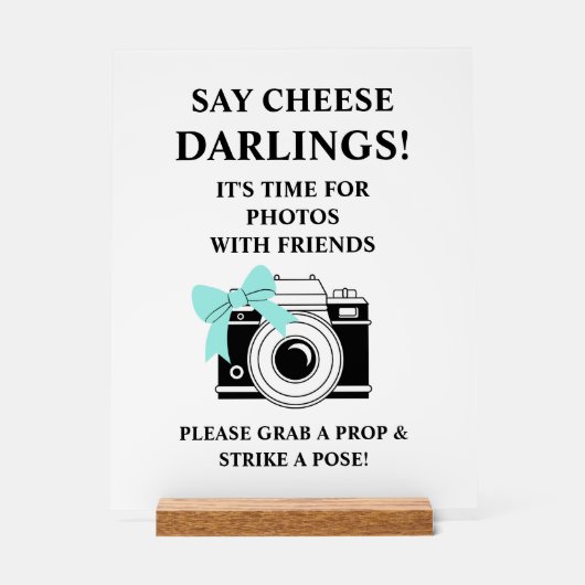 Bride & Co. Vrijgezellenfeest Turquoise Acryl Bord (Voorkant)