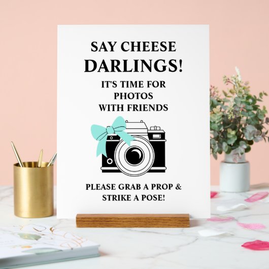 Bride & Co. Vrijgezellenfeest Turquoise Acryl Bord (Huwelijk)