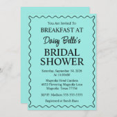 Bride & Co. Vrijgezellenfeest Turquoise Kaart (Voorkant / Achterkant)