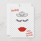 BRIDE & CO Waar is mijn lipstick Shower Tiara Part Kaart (Voorkant)