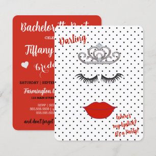 BRIDE & CO Waar is mijn lipstick Shower Tiara Part Kaart