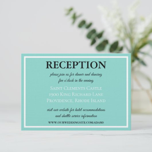 Bride & Co Wedding Suite Traditionele Ontvangst Informatiekaartje (Staand voorkant)