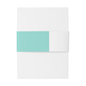 BRIDE & Co You & Me Blauwgroen Blue Wedding Suite Uitnodigingen Wikkel (Achterkant Voorbeeld)