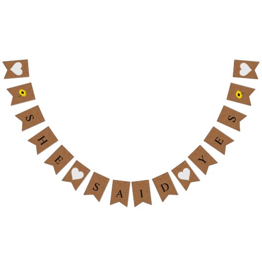 BRIDE CO Ze zei ja tegen zonnebloem - soedige douc Vlaggetjes (Alle)