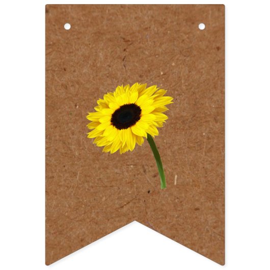 BRIDE CO Ze zei ja tegen zonnebloem - soedige douc Vlaggetjes (Tweede vlag)