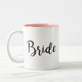 Bride Coffee Mok Minimalistic Wedding Gift - Black (Links)