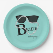 Bride & Company Diamond Tiara Party Shower Papieren Bordje (Voorkant)