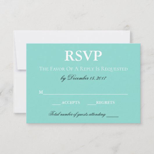 BRIDE Country Wedding Suite White Traditional RSVP Kaartje (Voorkant)