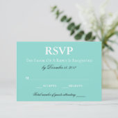 BRIDE Country Wedding Suite White Traditional RSVP Kaartje (Staand voorkant)
