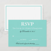 BRIDE Country Wedding Suite White Traditional RSVP Kaartje (Voorkant / Achterkant)