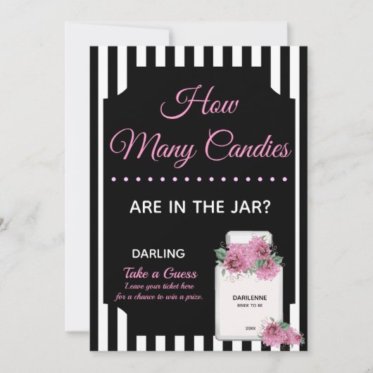 BRIDE Couture Theme Party Hoeveel Kisses spelen (Voorkant)