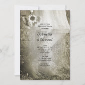 Bride Cowboy Boots Sunflower Boerderij Rehearsal D Kaart (Voorkant)