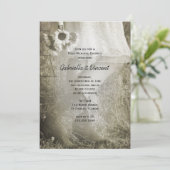 Bride Cowboy Boots Sunflower Post Wedding Brunch Kaart (Staand voorkant)