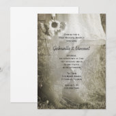 Bride Cowboy Boots Sunflower Post Wedding Brunch Kaart (Voorkant / Achterkant)