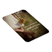 Bride Cowboy Boots Sunflower Wedding Save the Date Magneet (Rechterzijde)