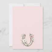 Bride Cowgirl Boots Pink Bridal Shower Kaart (Achterkant)