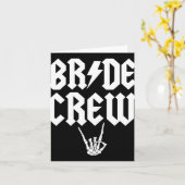 Bride Crew Rock N Roll Gothic Halloween Bacheloret Kaart (Gele Bloem)