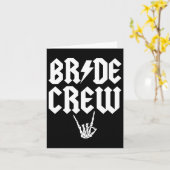 Bride Crew Rock N Roll Gothic Halloween Chelorette Kaart (Gele Bloem)