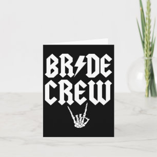 Bride Crew Rock N Roll Gothic Halloween Chelorette Kaart