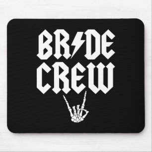 Bride Crew Rock N Roll Gothic Halloween Chelorette Muismat