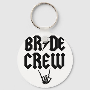 Bride Crew Rock N Roll Skeleton Hand Halloween Ter Sleutelhanger