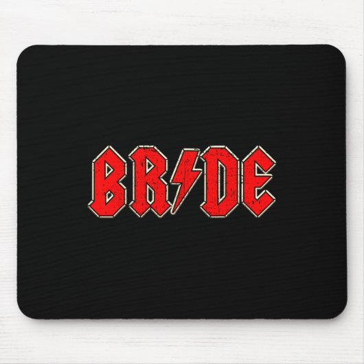 Bride Crew Rock Roll Gothic Halloween Party Gift F Muismat (Voorkant)