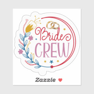 Bride Crew Sparkle Sticker