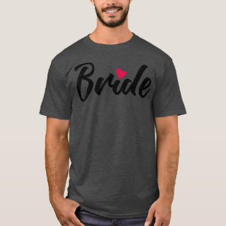 Bride Cute Heart Wedding Party en Bachelorette Pa T-shirt
