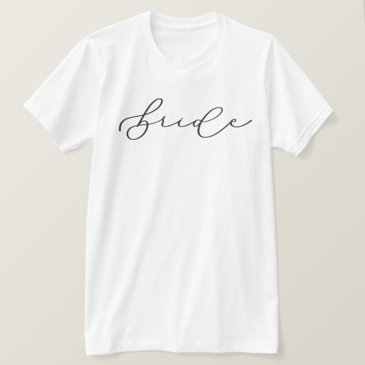 Bride Cute Script Bachelorette/Bridal Party Shirt (Design voorkant)