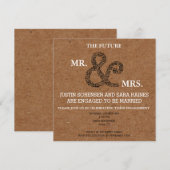 BRIDE De heer & Mrs Rustic Wedding Vrijgezellenfee Kaart (Voorkant / Achterkant)