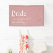 Bride Definitie Vrijgezellenfeest Stoffig Roos Spandoek (Insitu)