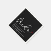 Bride Definition, Vrijgezellenfeest Script Red Hea Servet (Hoek)