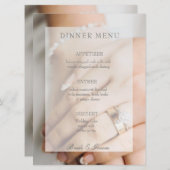 Bride diamant ring bewerkbaar trouwmenu menu (Voorkant / Achterkant)