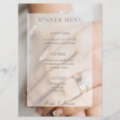 Bride diamant ring bewerkbaar trouwmenu menu (Voorkant)
