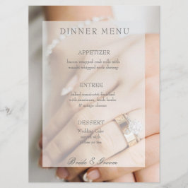 Bride diamant ring bewerkbaar trouwmenu menu
