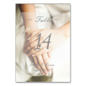 Bride diamant ring editable Weddenstabel Number Kaart (Voorkant)