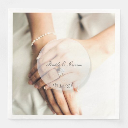 Bride diamanten ring, geschikt voor bruiloft servetten (Voorkant)